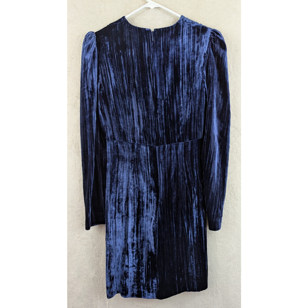 Paris Atelier & Other Stories sz 2 Mini Dress crushed velvet puff sleeves 1096 - Picture 2 of 4